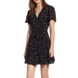 Paige Corinth Celestial Print Wrap Dress Sz L